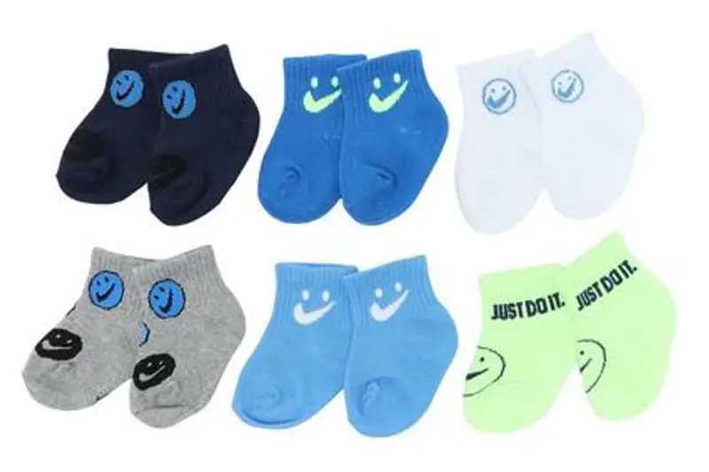 Sei paia di calzini nike infant/toddler - bianco/blu/grigio |  Nike