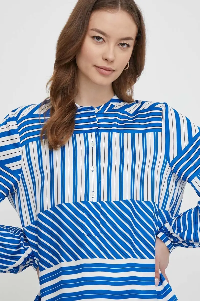 camicetta donna colore blu miniatura 4