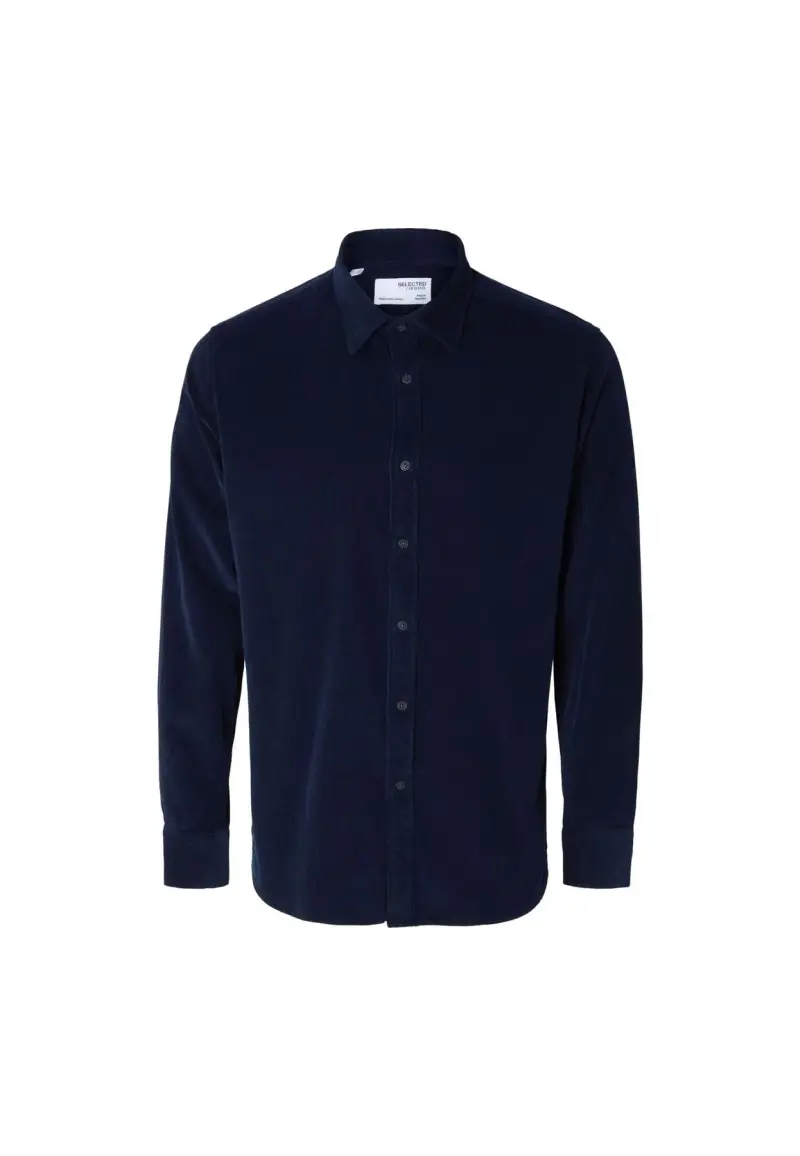 Camicia a coste Navy - S / Blu