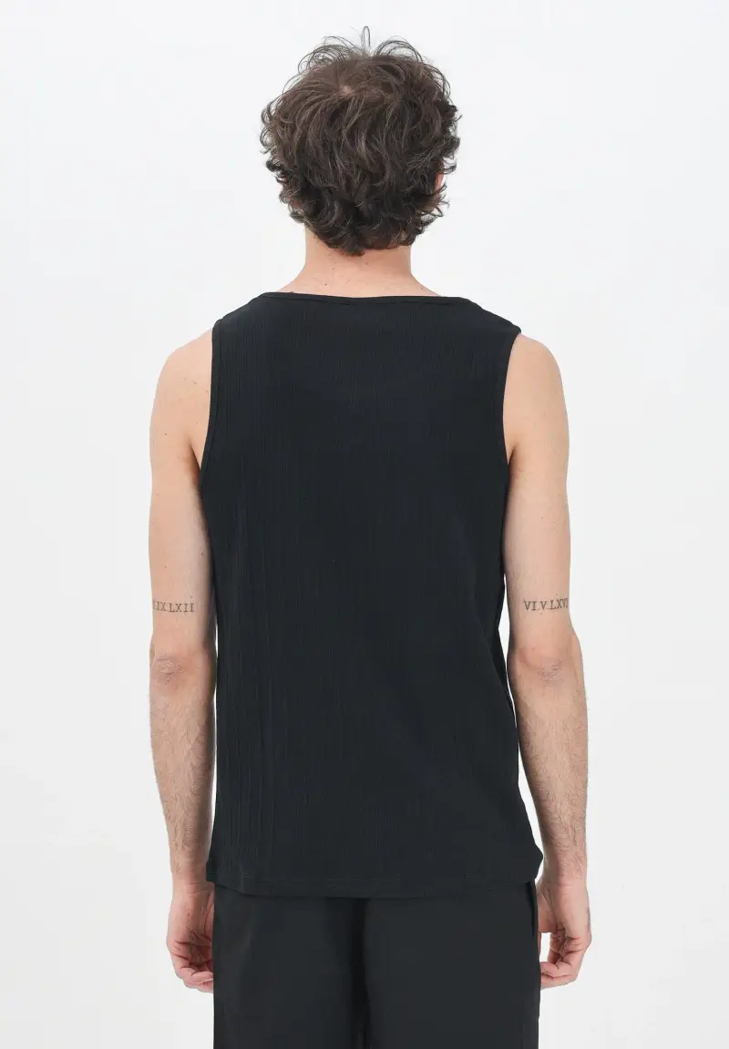 Selected Homme Canotta nera a costine da uomo miniatura 3