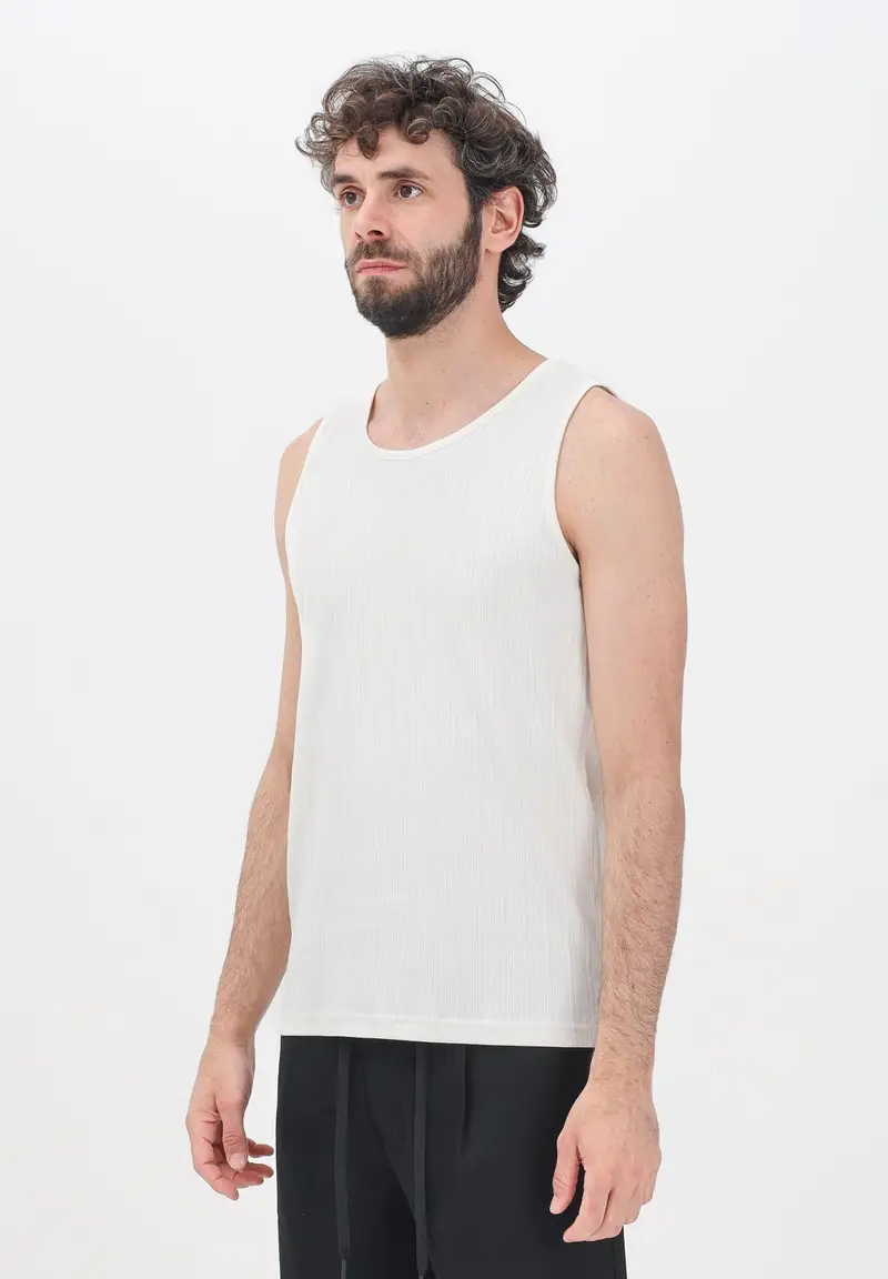 SELECTED HOMME Canotta panna da uomo a costine