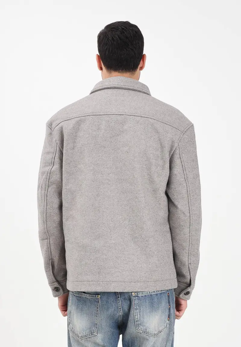 Cappotto corto beige da uomo miniatura 3