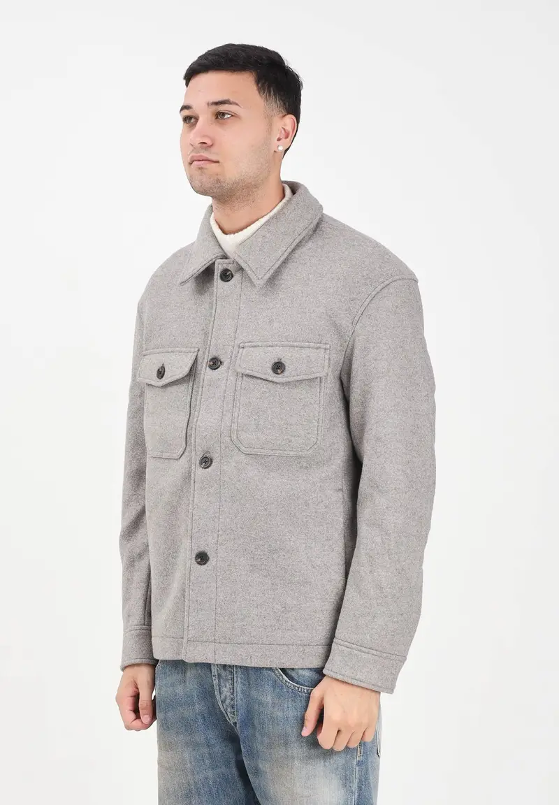 Cappotto corto beige da uomo