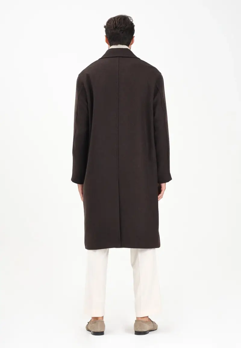 Cappotto lungo marrone da uomo miniatura 3