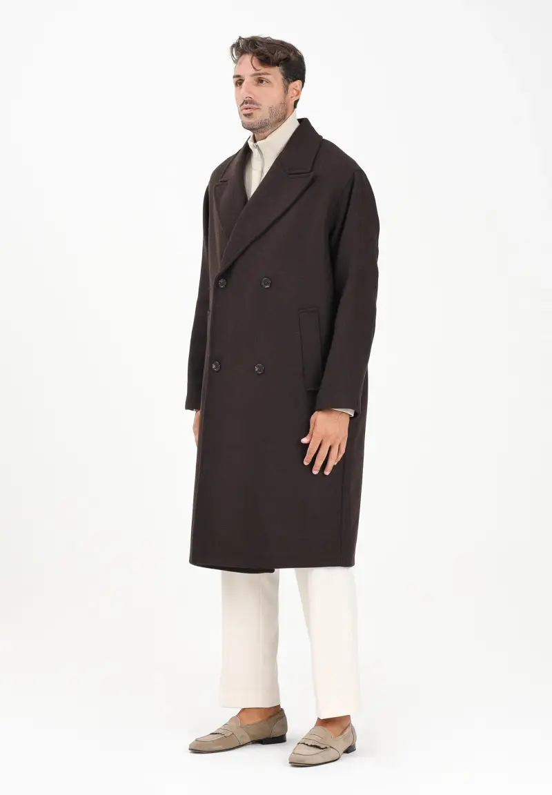Cappotto lungo marrone da uomo