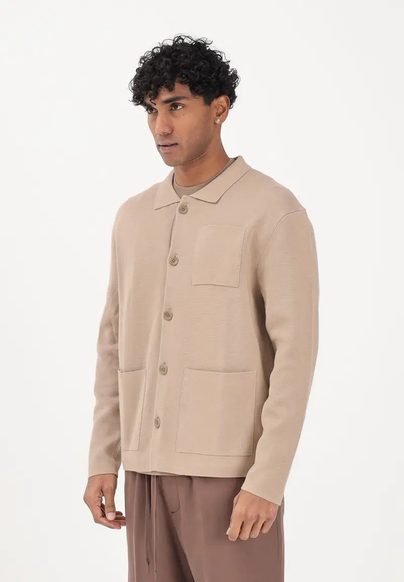 Selected Homme Cardigan Uomo Beige 4246022