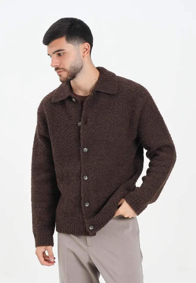 Selected Homme Cardigan Uomo Marrone 2817137 miniatura 2