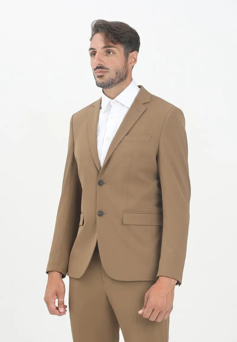 SELECTED HOMME Giacca monopetto marrone da uomo