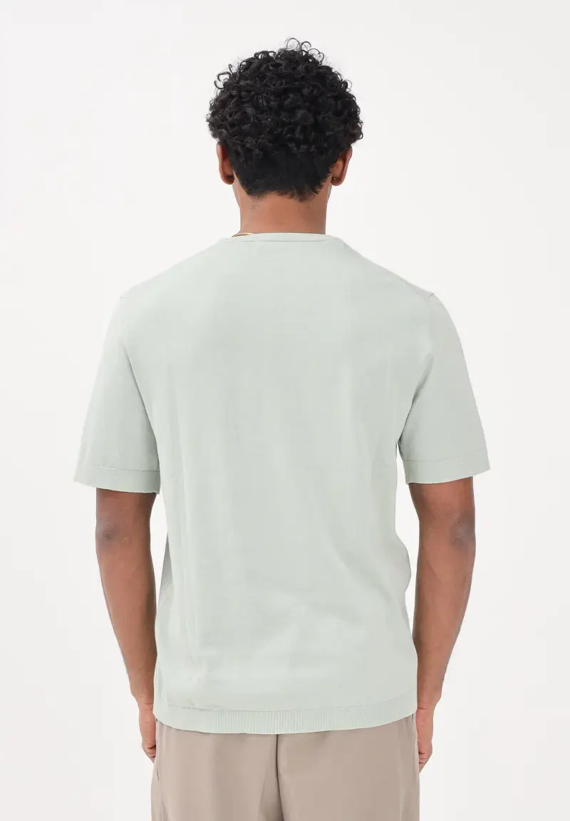 Maglia a manica corta verde acqua da uomo miniatura 3