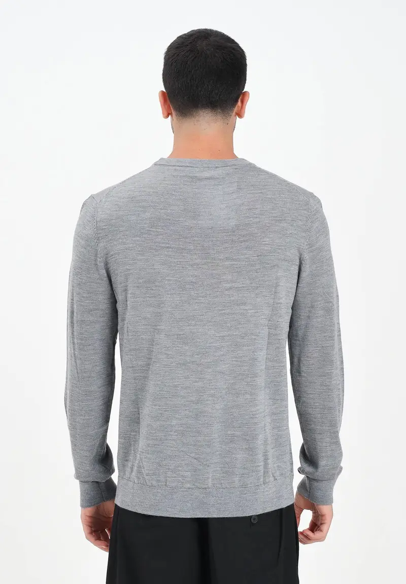 Maglioncino girocollo grigio da uomo miniatura 3