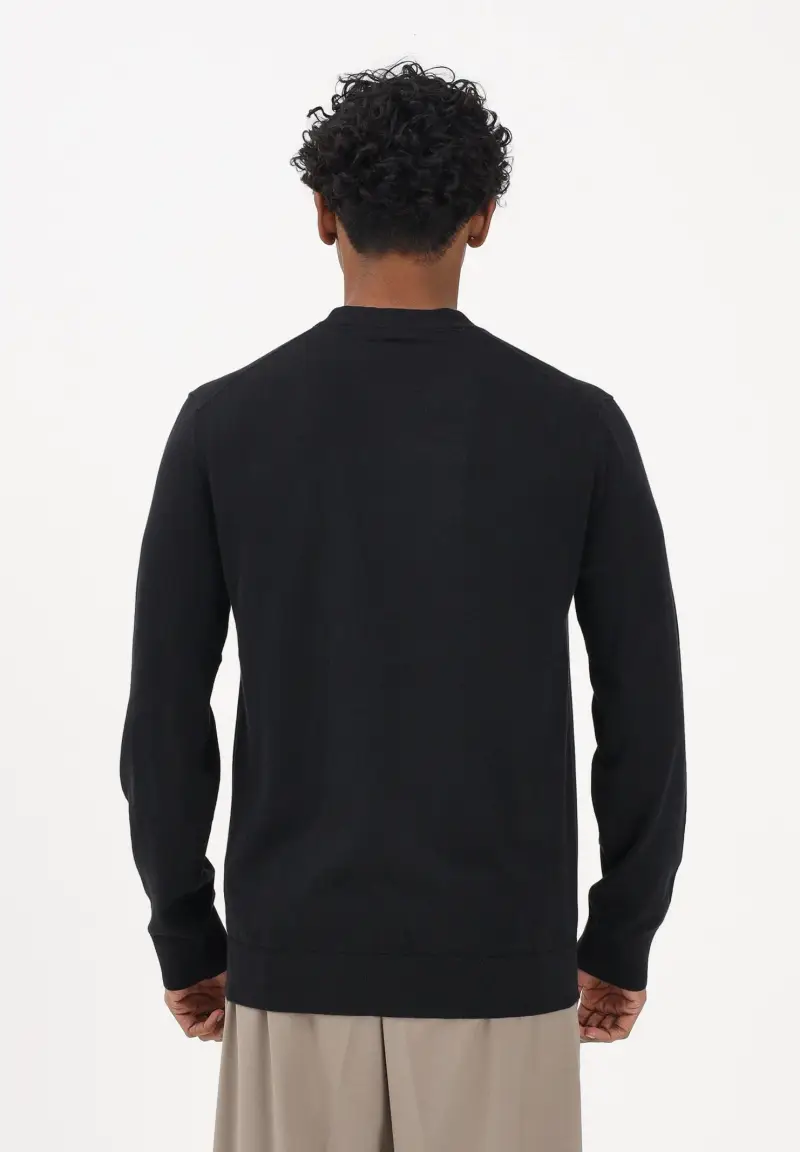 Maglioncino girocollo nero da uomo miniatura 3