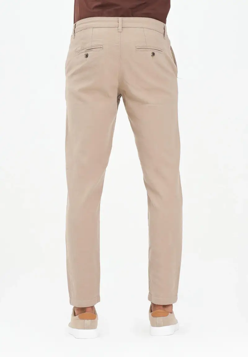 Pantalone chino beige da uomo miniatura 3