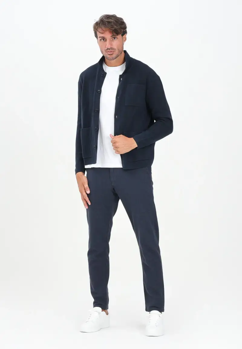 Pantalone chino blu da uomo miniatura 2