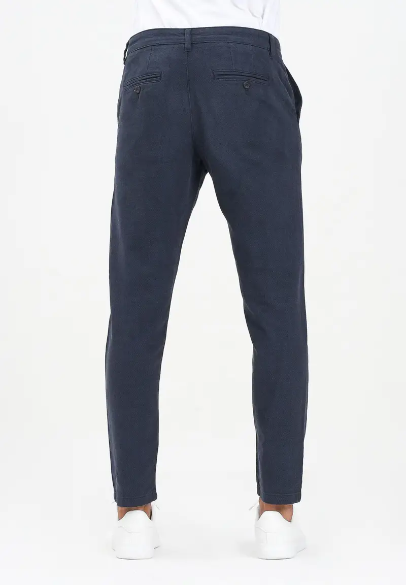 Pantalone chino blu da uomo miniatura 3