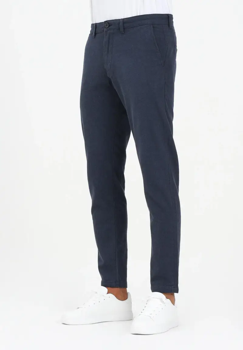 Pantalone chino blu da uomo