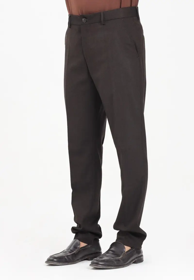 Pantalone elegante marrone da uomo