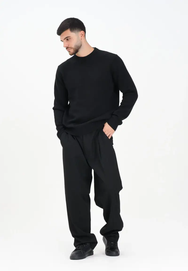 Pantalone elegante nero da uomo miniatura 2