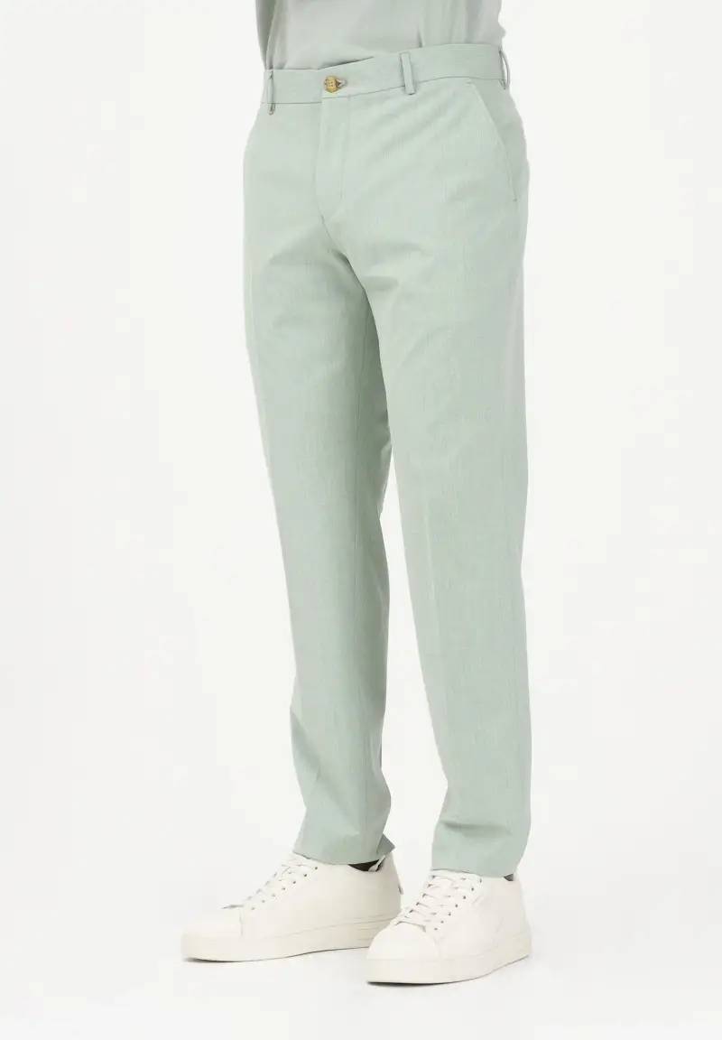 Pantalone elegante verde menta da uomo