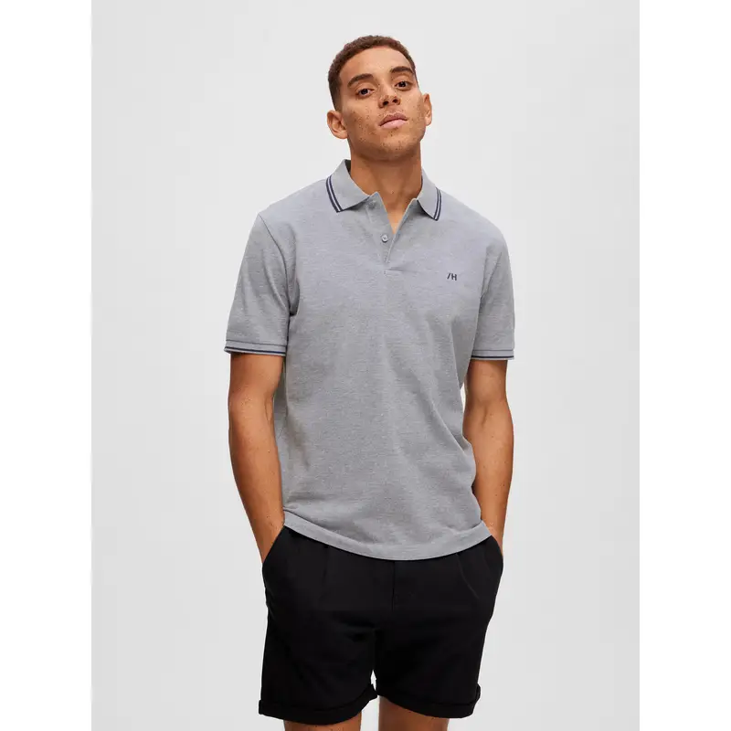 Selected Homme Polo Grigio 3833691