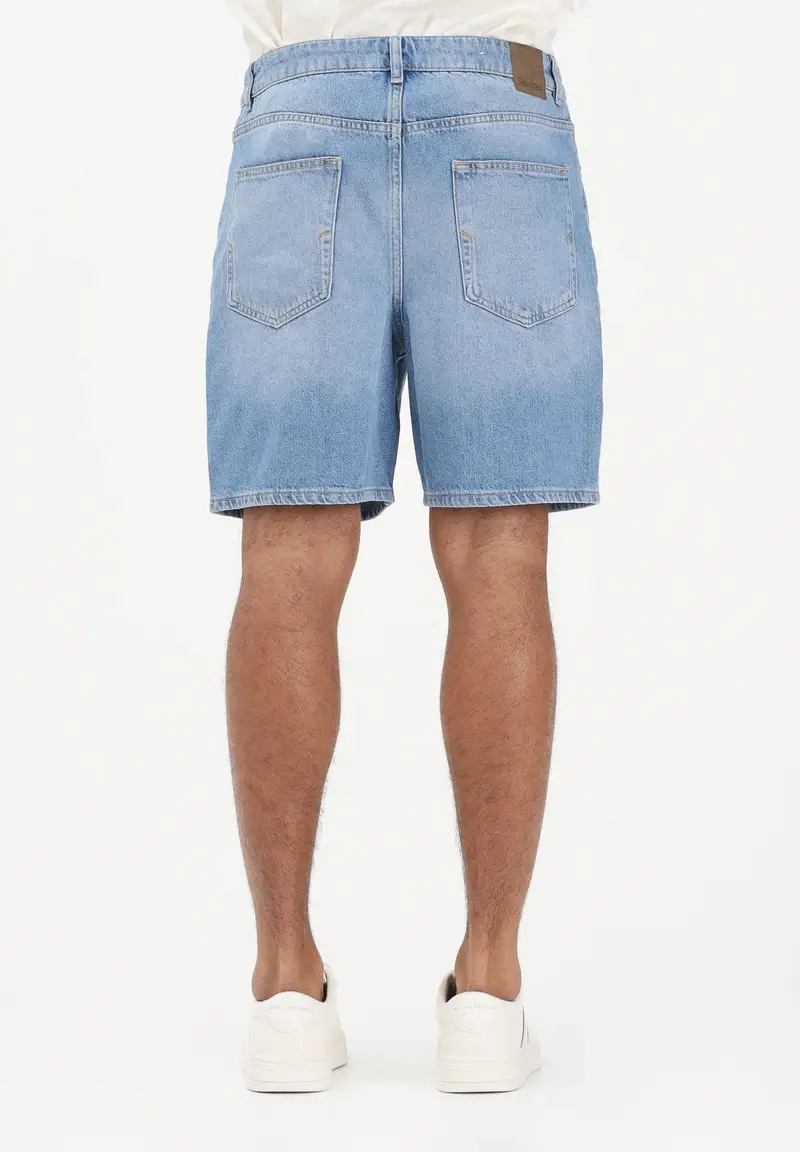 Shorts in denim chiaro da uomo miniatura 3