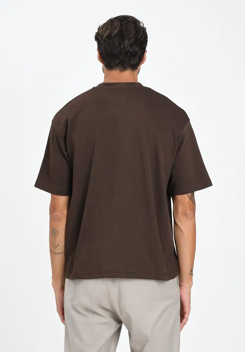 Selected Homme T-shirt Uomo Marrone 1883368 miniatura 2