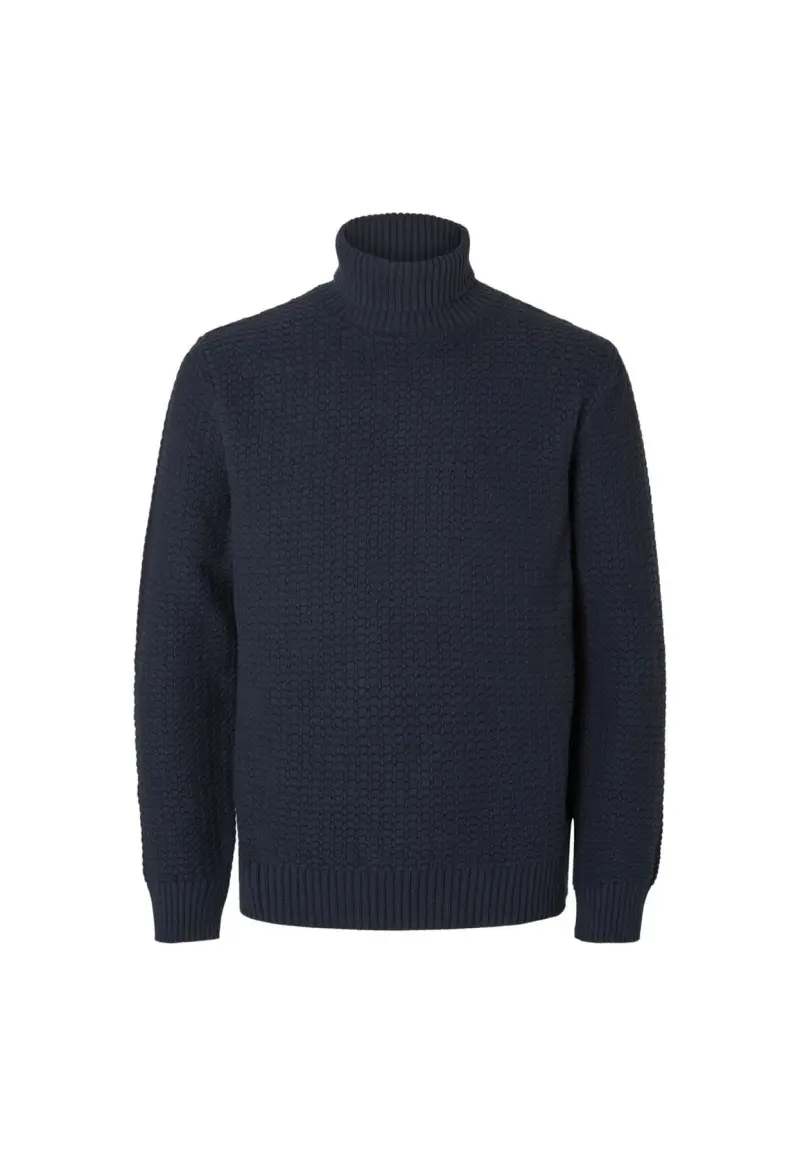 Maglione Structure collo alto blu - S / Blu