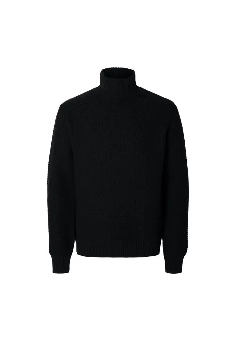 Maglione Structure collo alto nero - M / Nero