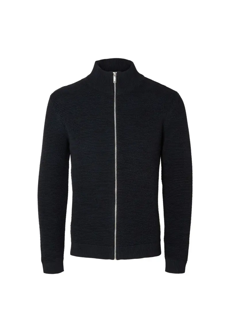 Pullover con zip - S / Blu