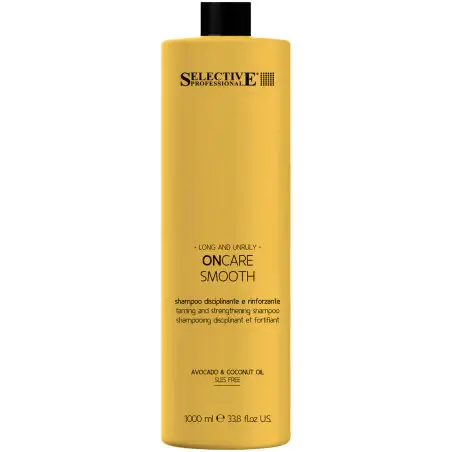 Long and Unruly On Care Smooth - shampoo lisciante per capelli, 1000ml