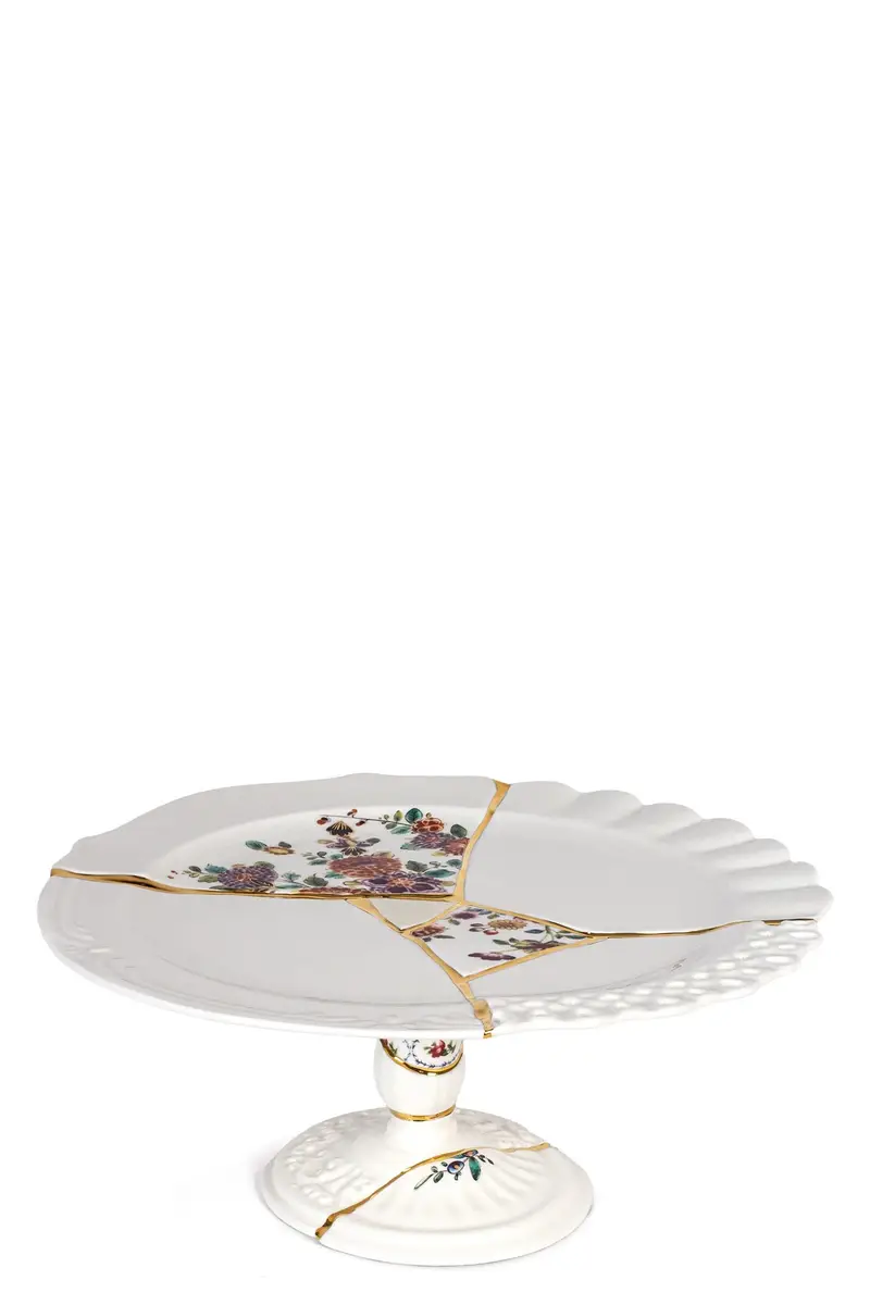 Alzatina 'Kintsugi' ⌀ 36,15 Cm Bianco