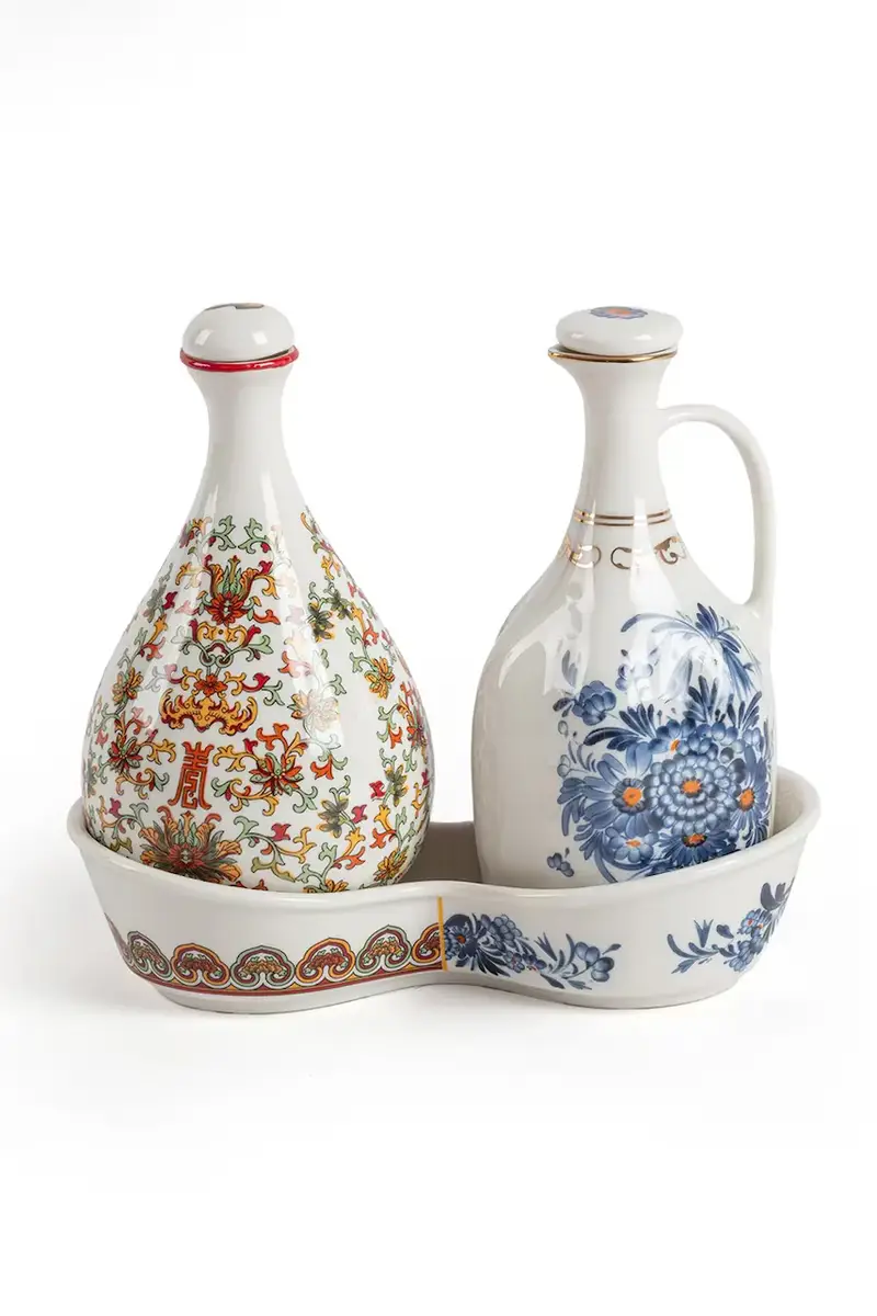 bottiglia per olio d'oliva e aceto Theleme 18 cm Multicolore