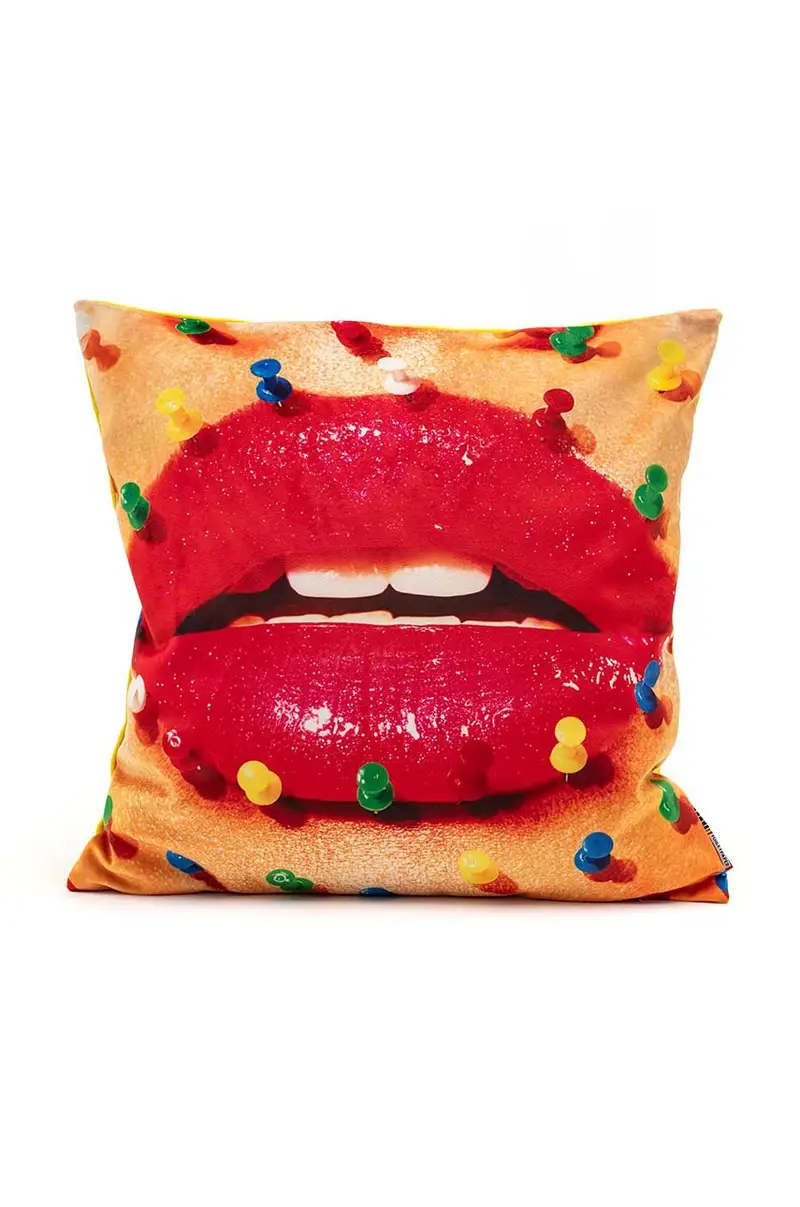 cuscino decorativo Cushion Mouth with Pins Multicolore