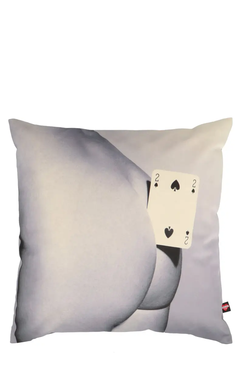 Cuscino 'Two Of Spade' Seletti X Toiletpaper Bianco