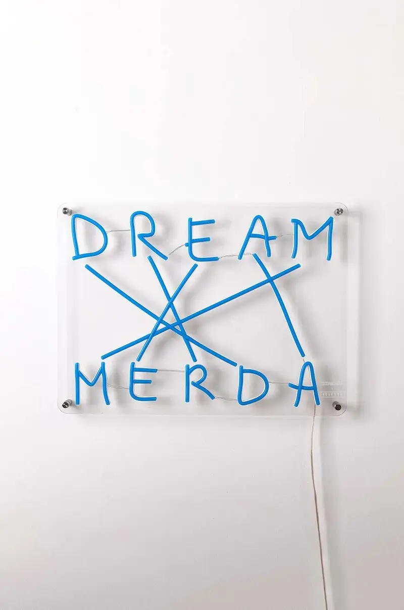 decorazione da parete a led Dream Merda Blu