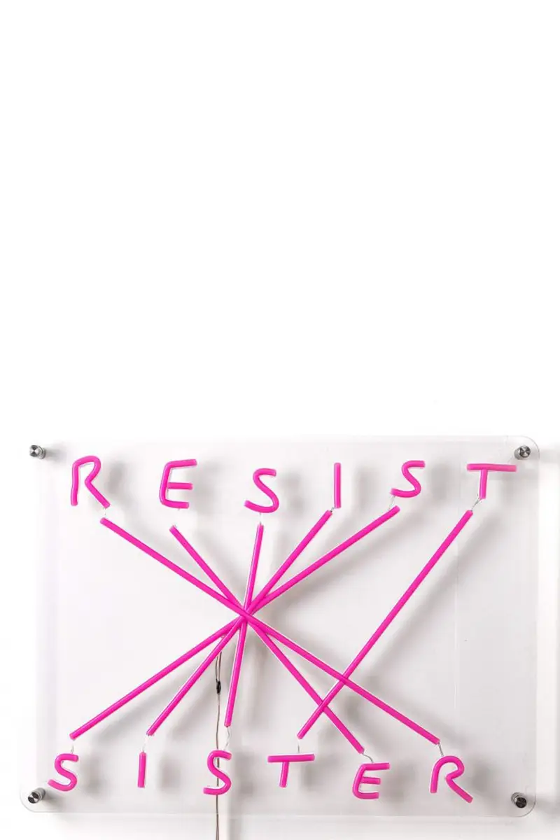 Lampada A Led 'Resist Sister' Fuxia