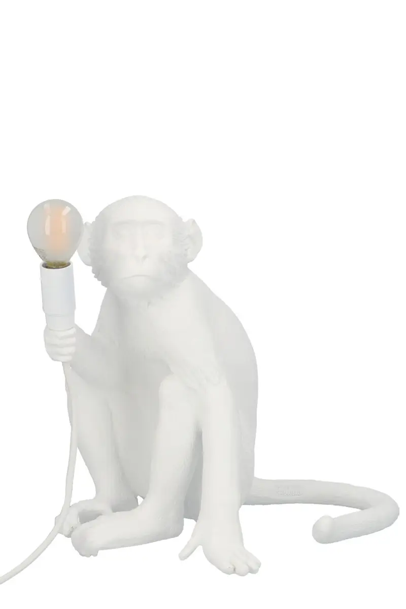 Lampada 'The Monkey Lamp Sitting Version' Bianco