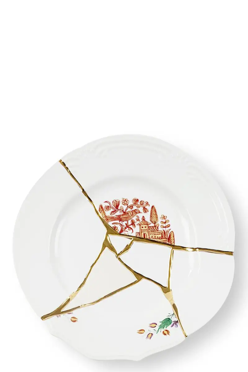 Piatto Piano 'Kintsugi' ⌀ 27,5 Cm Multi