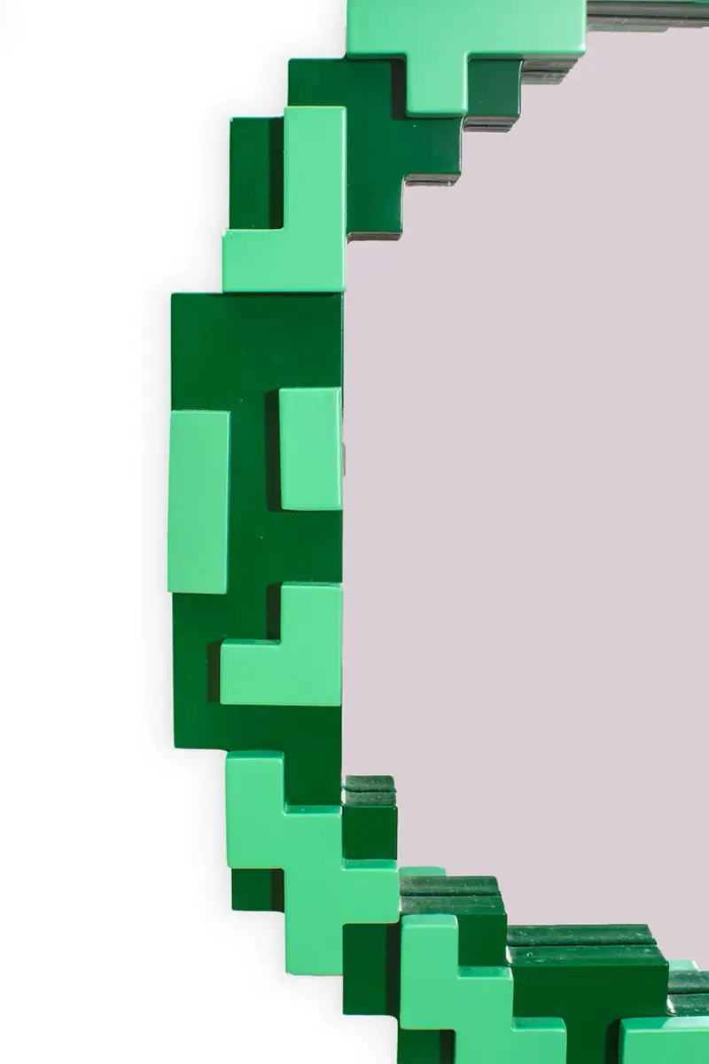 specchio da parete Pixel 62 x 70 x 3, 8 cm colore verde miniatura 5