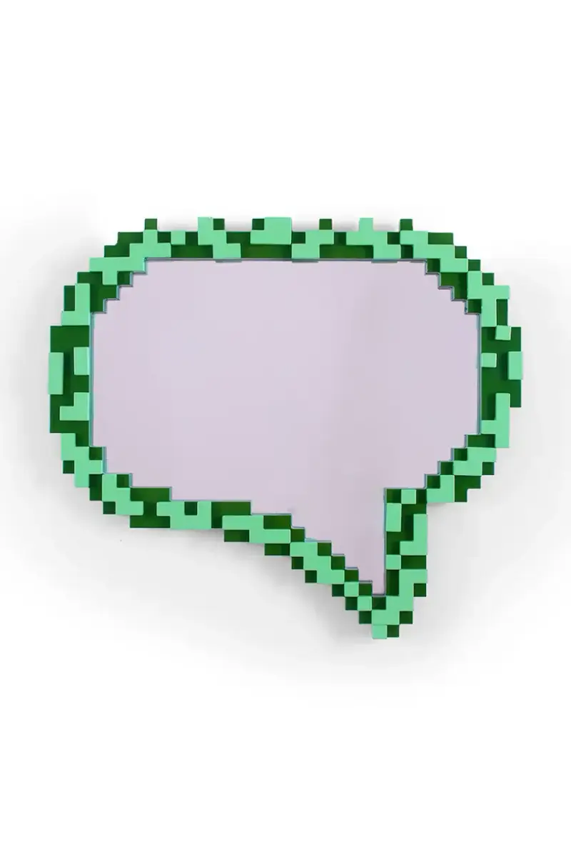 specchio da parete Pixel 62 x 70 x 3,8 cm colore verde