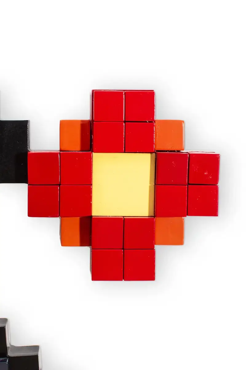 specchio da parete Pixel Bomb Multicolore miniatura 4