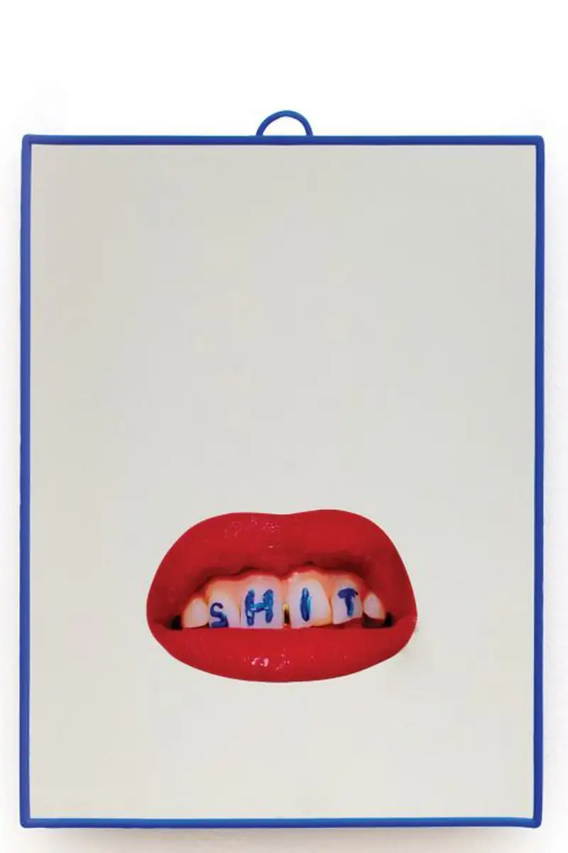 Specchio 'Shit' Piccolo Seletti X Toiletpaper Blu