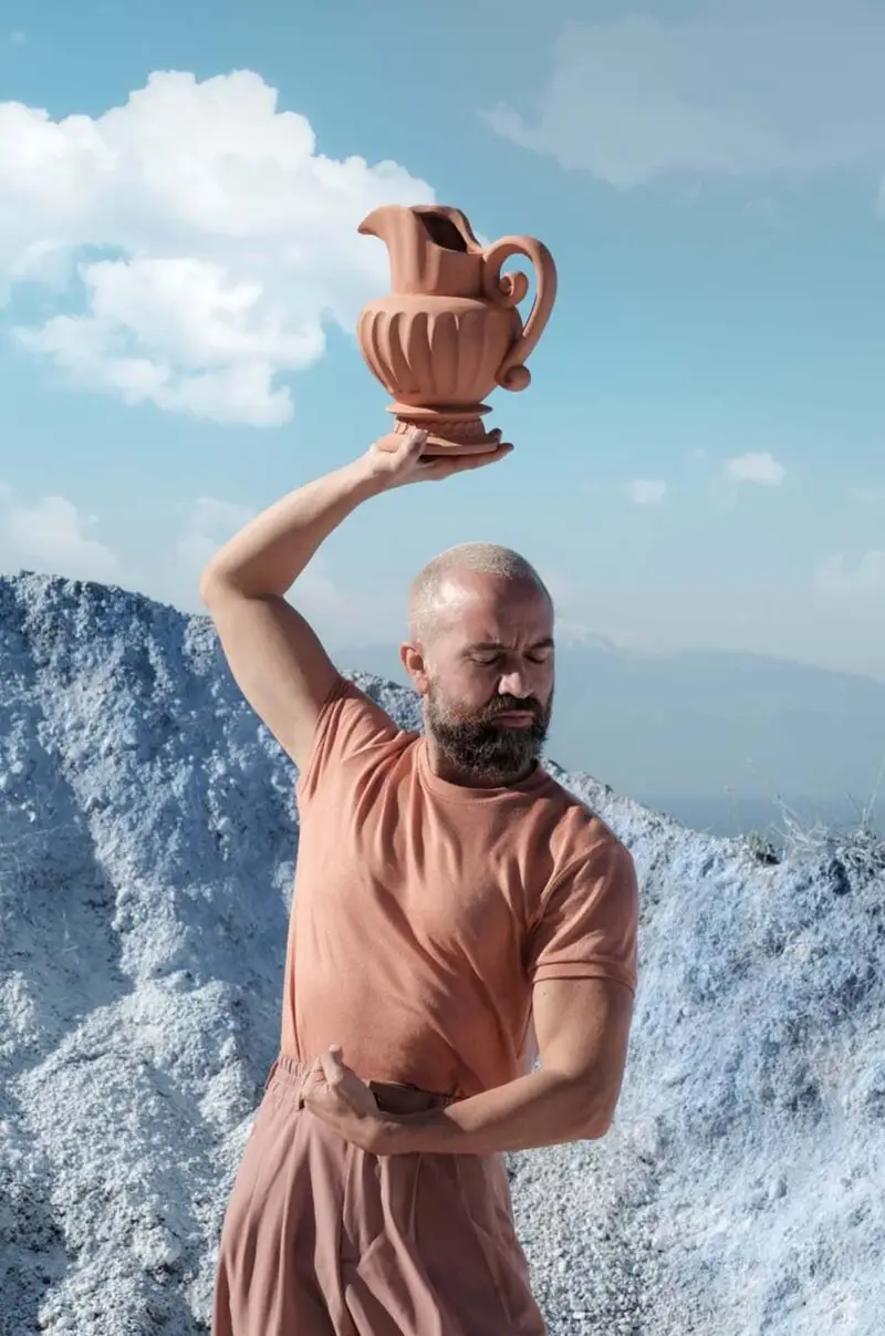 vaso decorativo Magna Graecia Caraffa Arancione miniatura 5