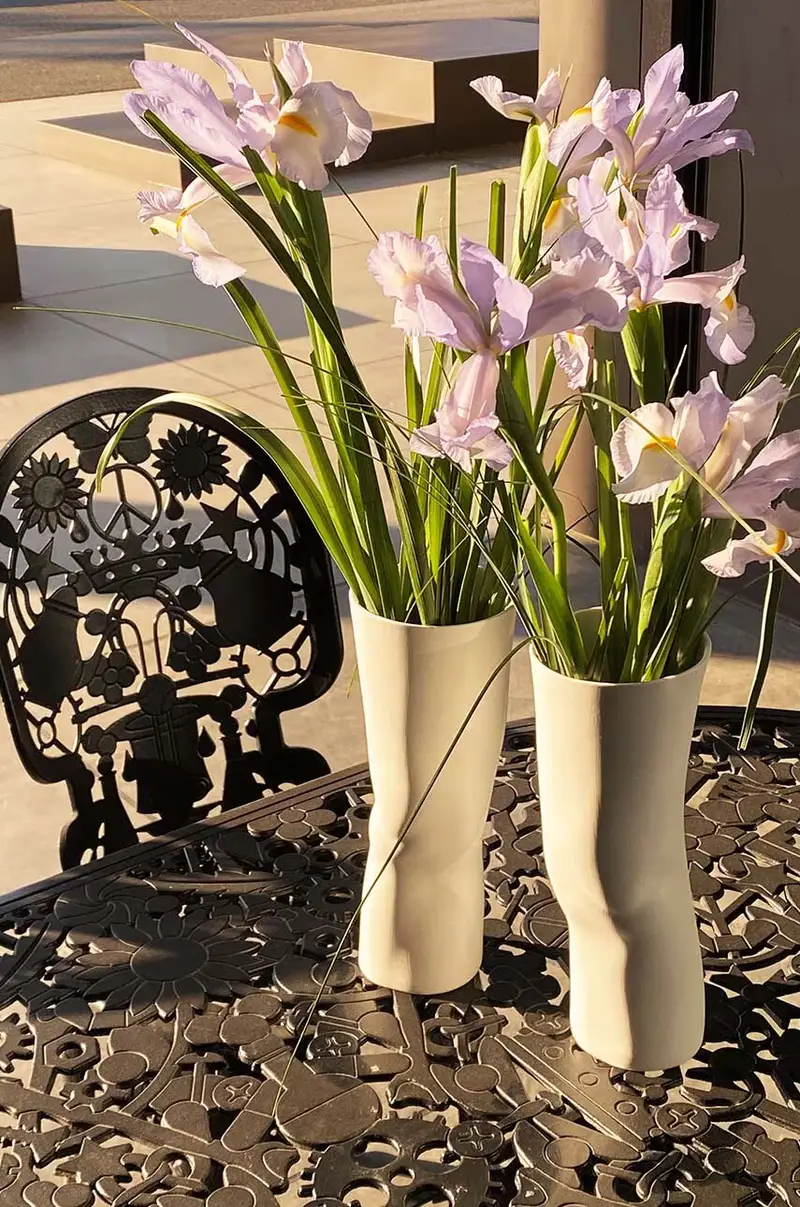 vaso decorativo pacco da 2 Bianco miniatura 3