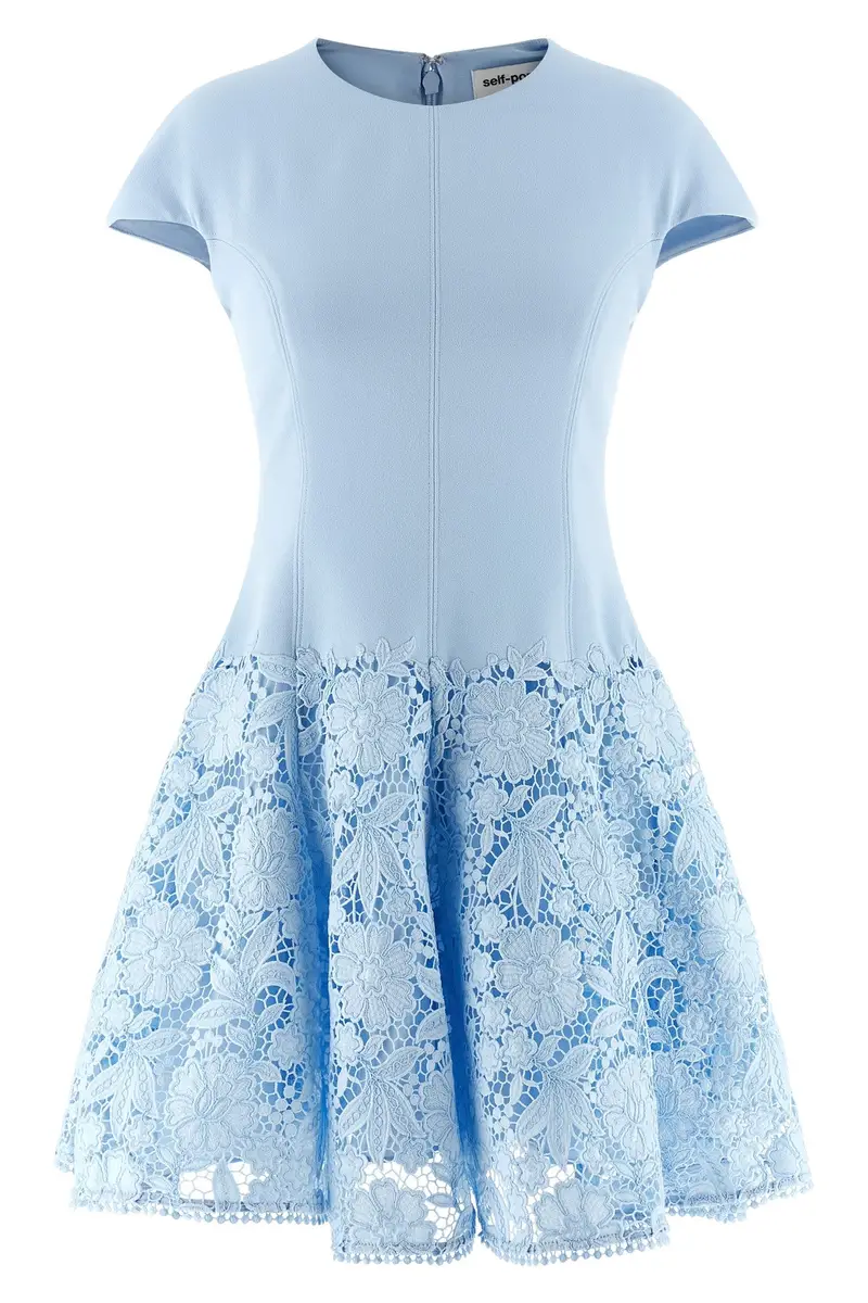 Abito Blue Crepe Lace Azzurro