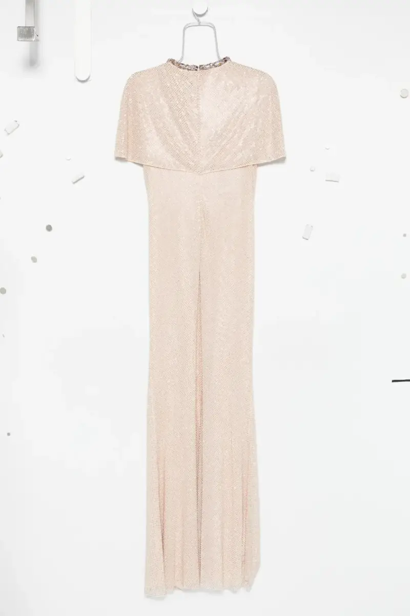 Abito Elegante in Paillettes BIANCO miniatura 2