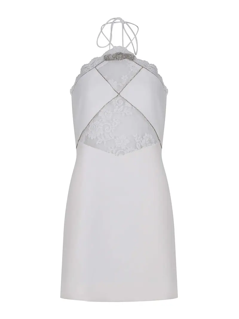 Abito fatto di poliestere Bianco