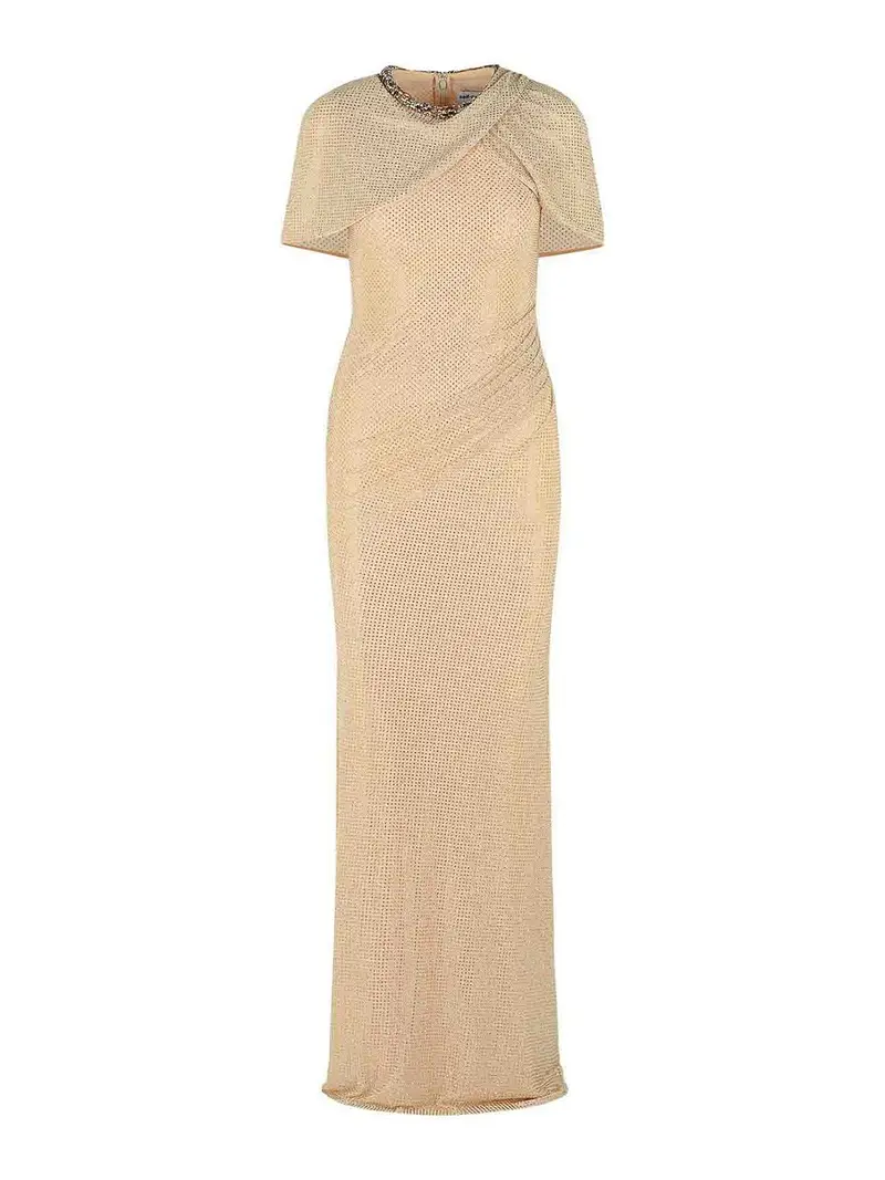 Abito in poliestere color carne Crema