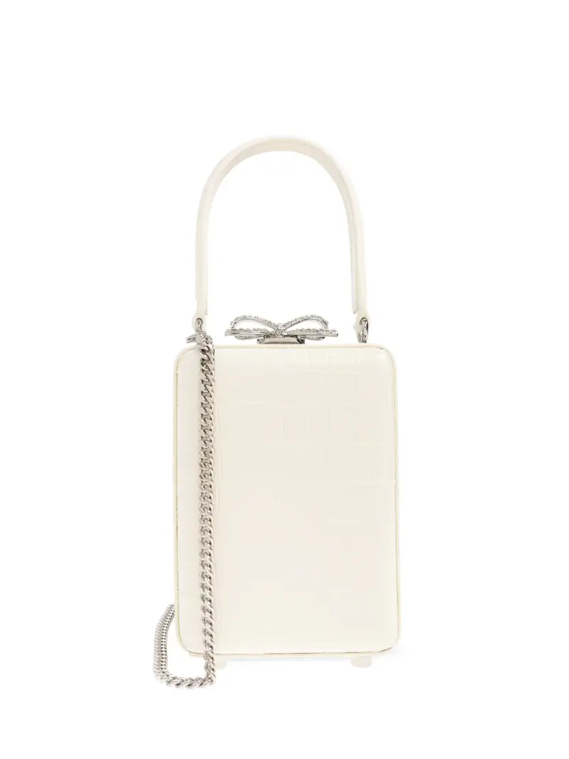 Borsa croc micro BIANCO