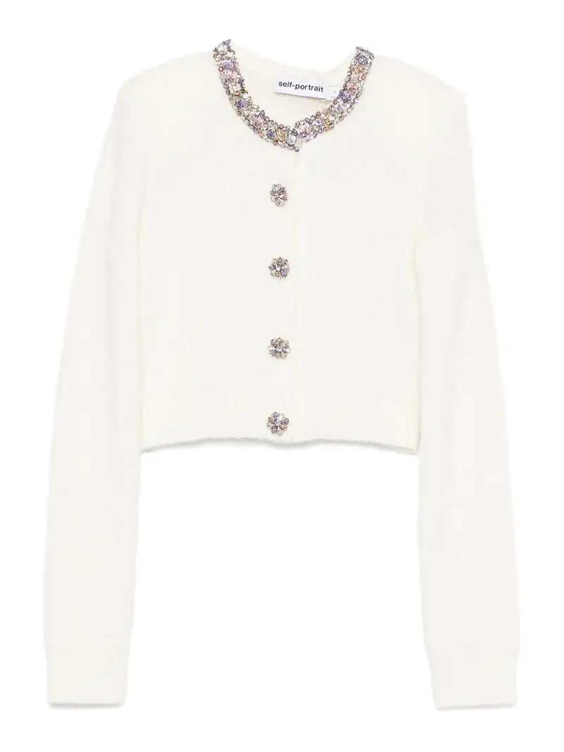 Self-portrait Cardigan Beige 4141117