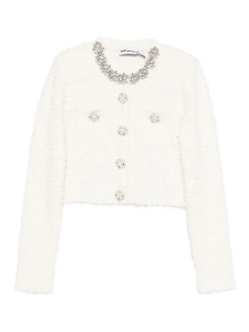 Self-portrait Cardigan Beige 3994175